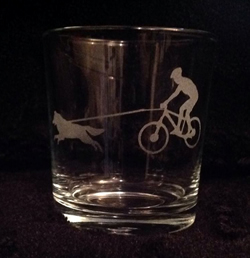 Bike Joring Whiskey Glass